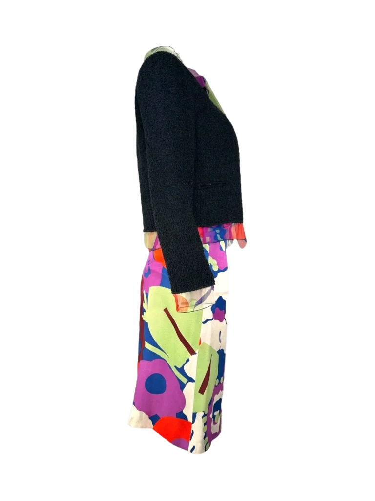 Multicolor patterned silk suit, photo 3 of 10