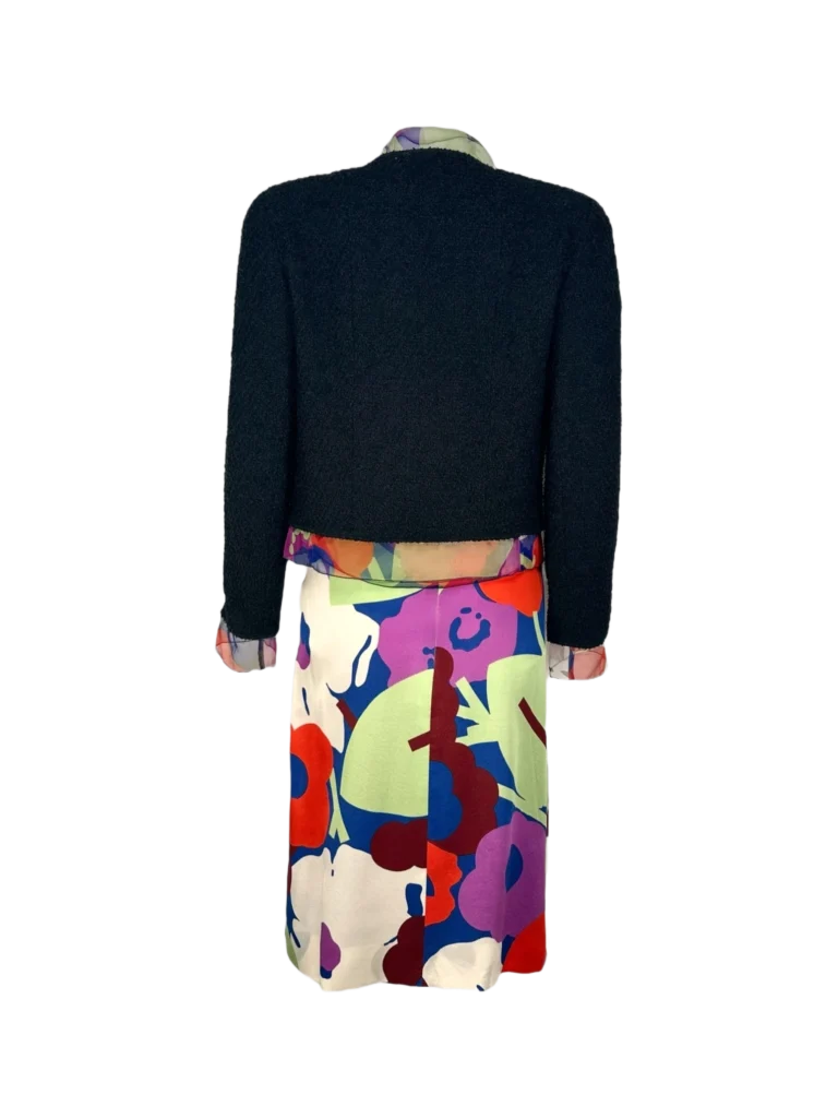 Multicolor patterned silk suit, photo 4 of 10