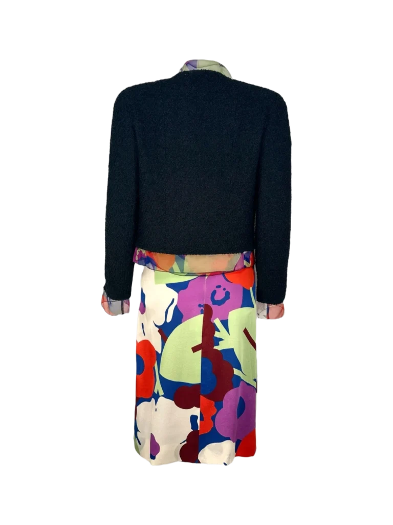 Tailleur in seta fantasia multicolor., foto 4 di 10