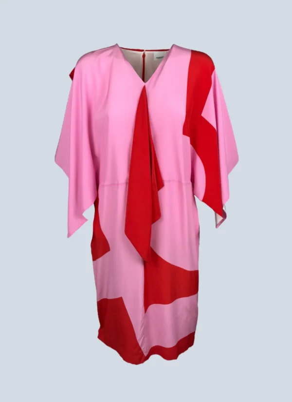 <b>Burberry</b> <br> abito drappeggiato in seta, 42.