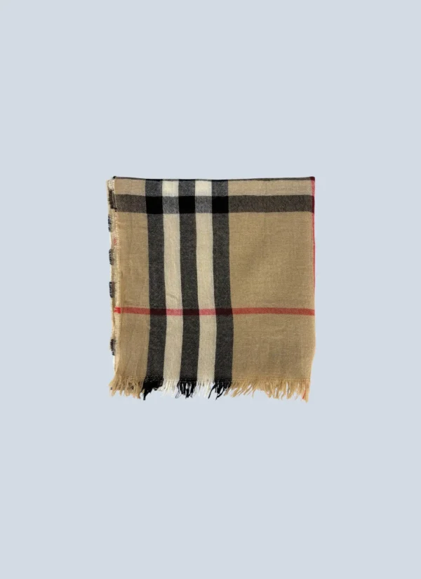 <b>Burberry</b> <br> sciarpa check in cotone.