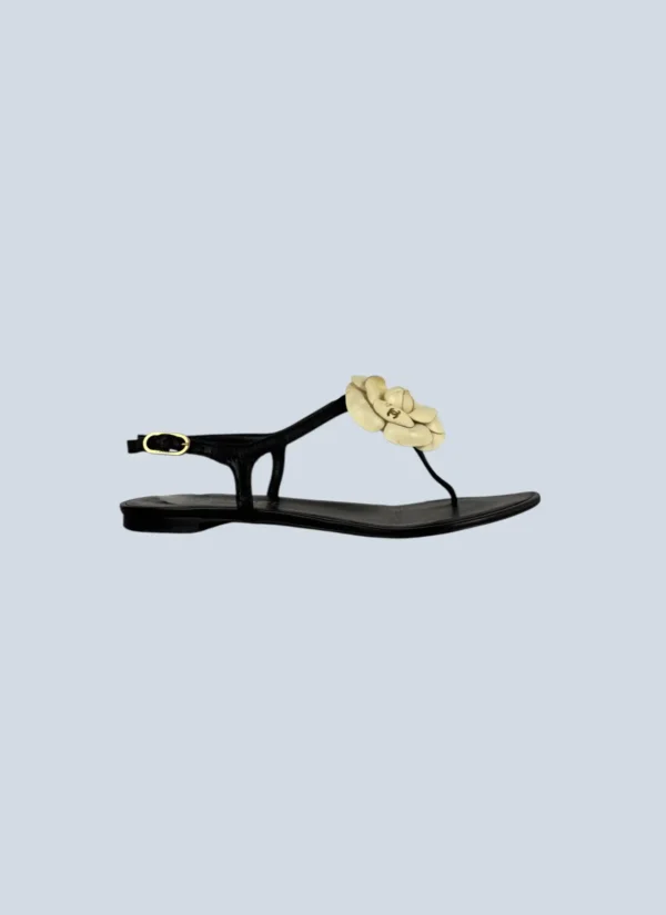 <b>Chanel</b> <br> sandali Camelia in pelle, 38.5.