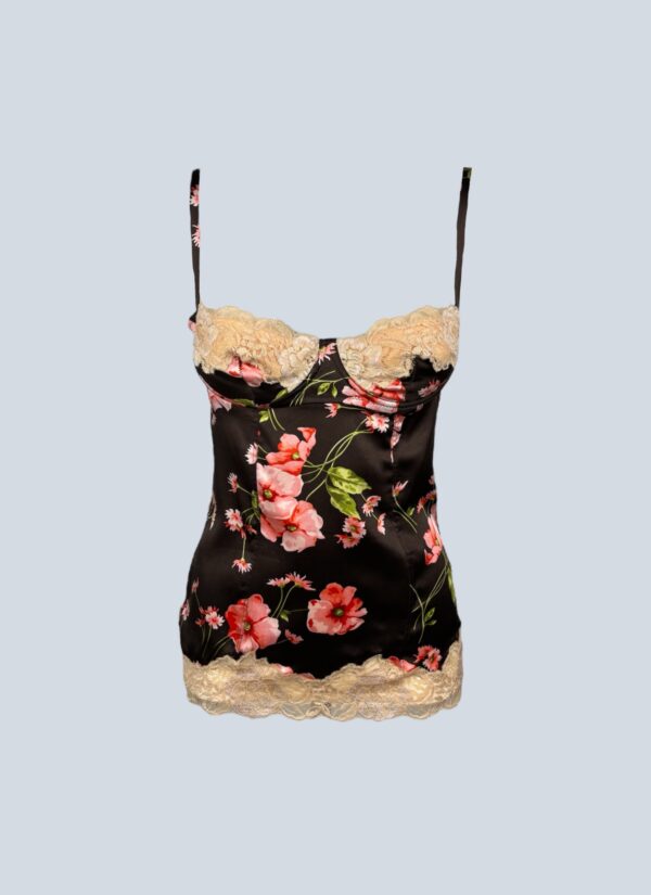 <b>Dolce&Gabbana</b> <br> top in seta stampa floreale, 2.