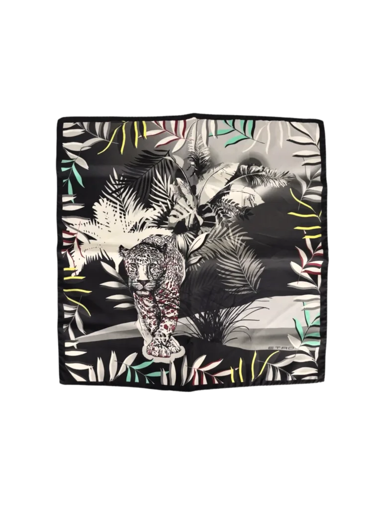 Jungle print silk carré, photo 3 of 5