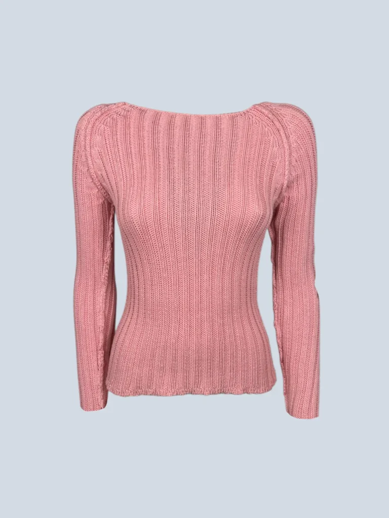 Maglione a coste in cotone, XS.