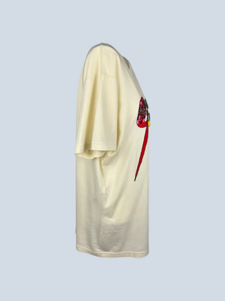 T-shirt in cotone con logo, L., foto 2 di 6