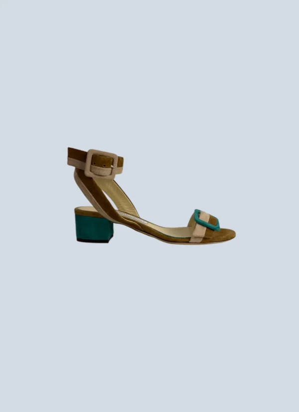 <b>Jimmy Choo</b> <br> sandali Dacha in suede, 37.5.