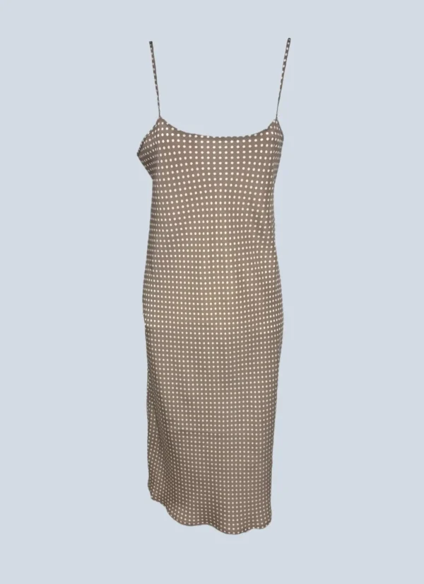 <b>Loro Piana</b> <br> abito sottoveste a pois in seta, M.