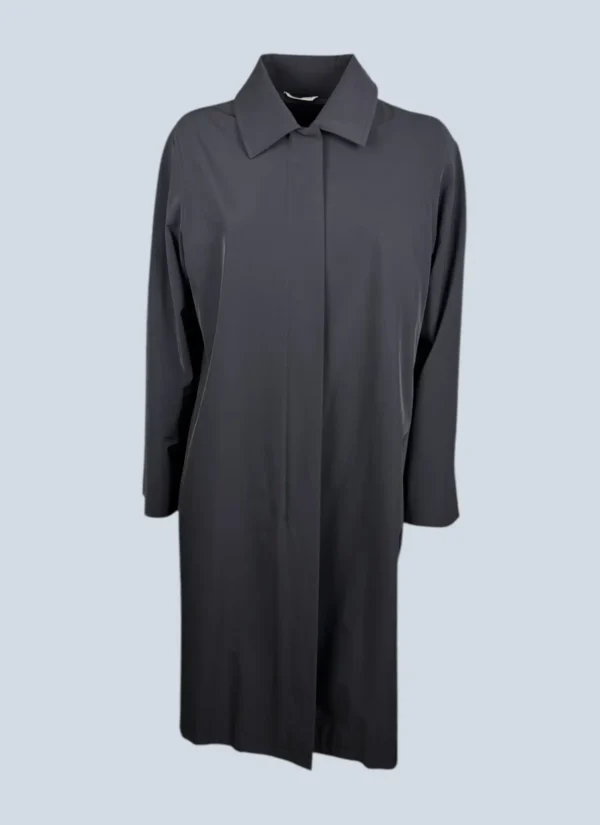 <b>Max Mara</b> <br> trench in nylon con colletto, 38.