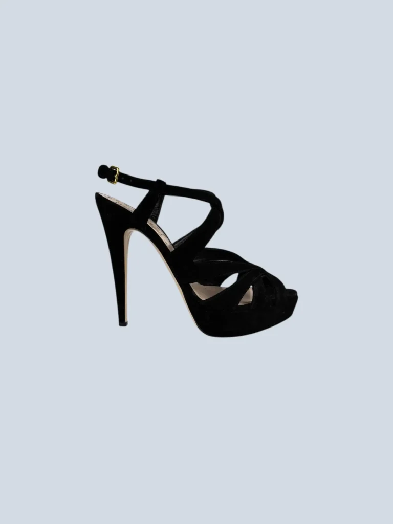 Sandali in suede incrociati, 38.