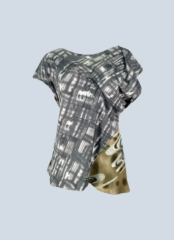 <b>Marni</b><br> top in poliestere fantasia astratta, 42.