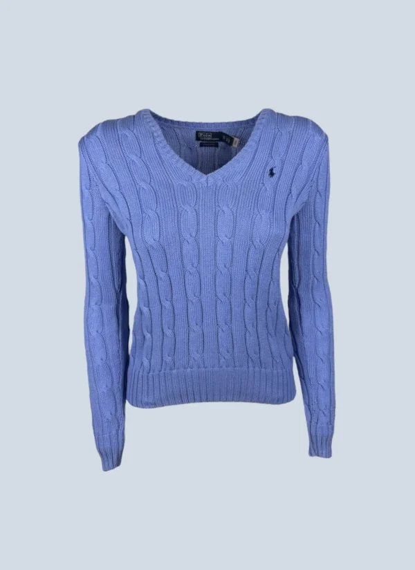 <b>Polo Ralph Lauren</b> <br> maglione in cotone con motivo a trecce, XS.