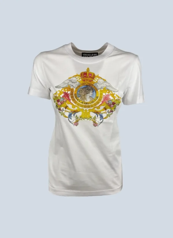 <b>Versace Jeans Couture</b> <br> t-shirt stampa arabeschi in cotone, S.