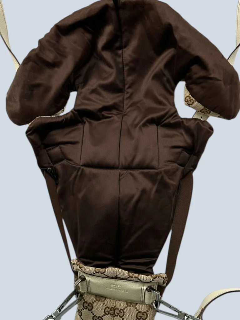 Baby carrier in tela Monogram e pelle., foto 2 di 6