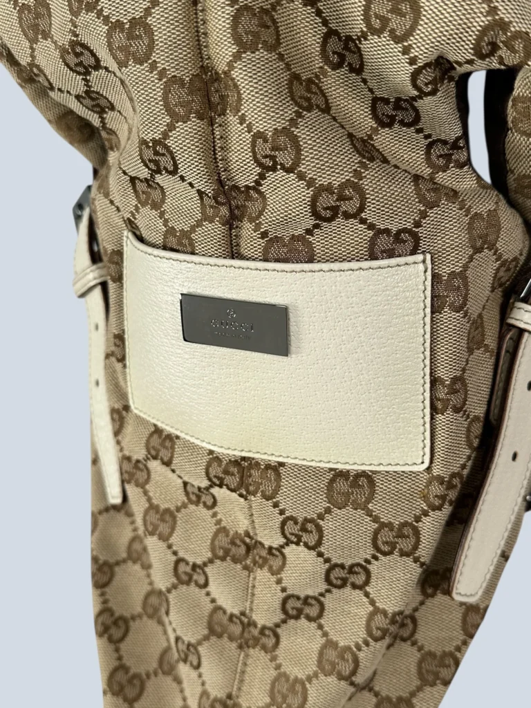 Baby carrier in tela Monogram e pelle., foto 3 di 6