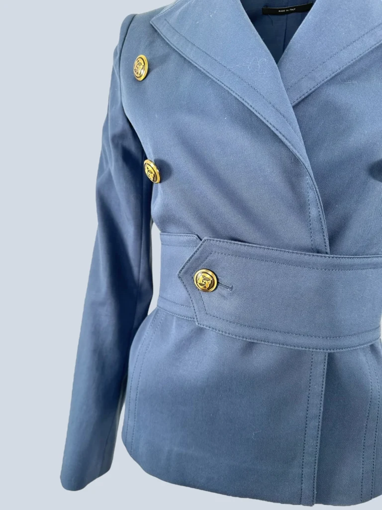 Tailored cotton blazer with waist belt, 40., photo 4 of 5