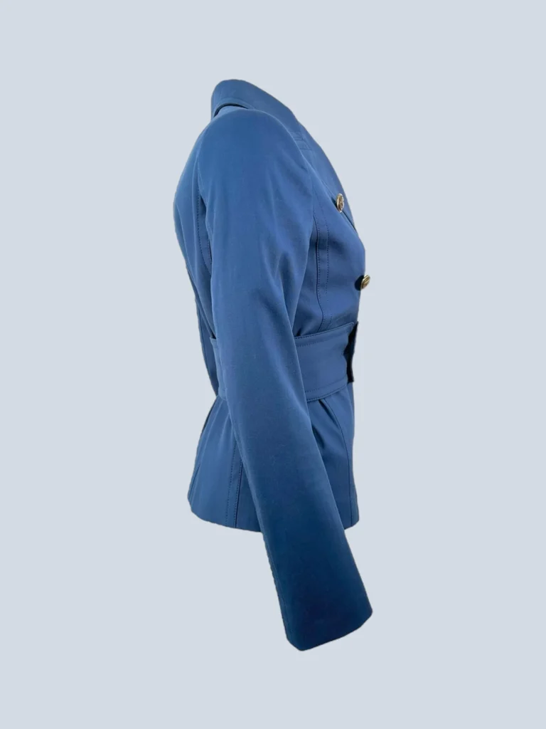 Tailored cotton blazer with waist belt, 40., photo 2 of 5