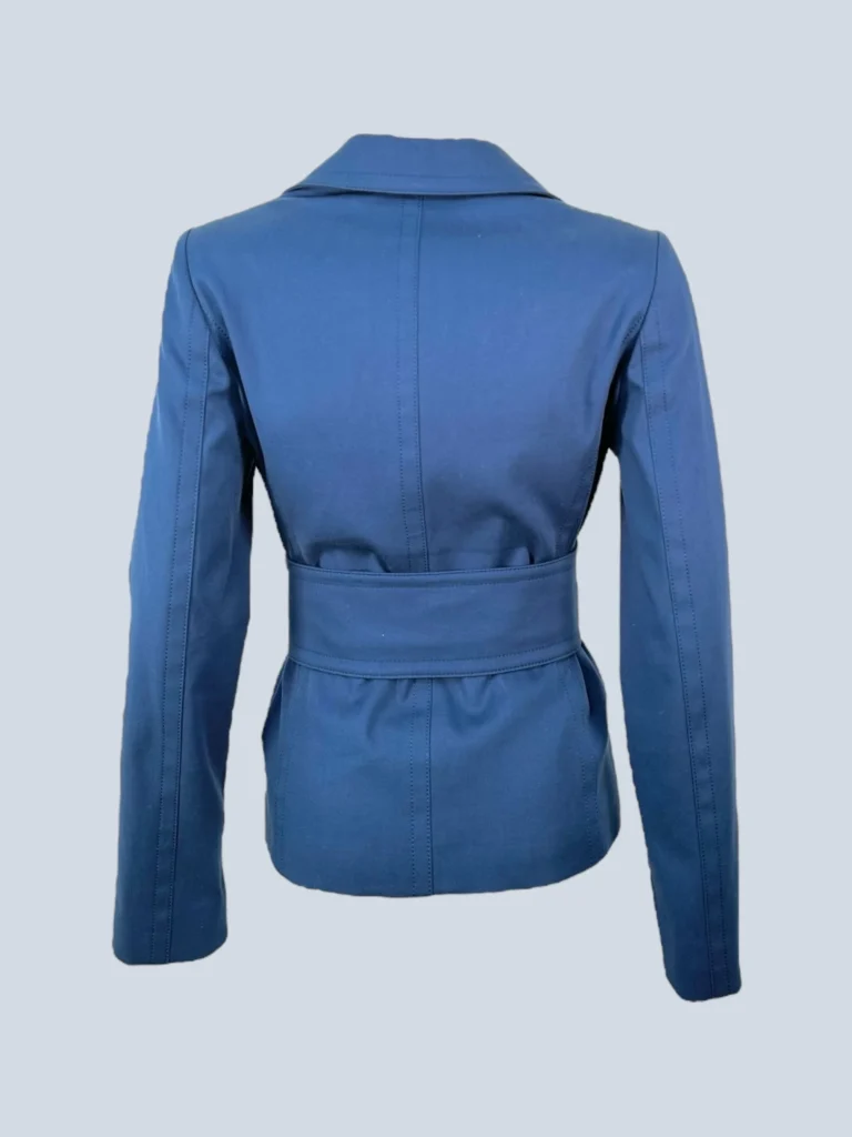 Tailored cotton blazer with waist belt, 40., photo 3 of 5
