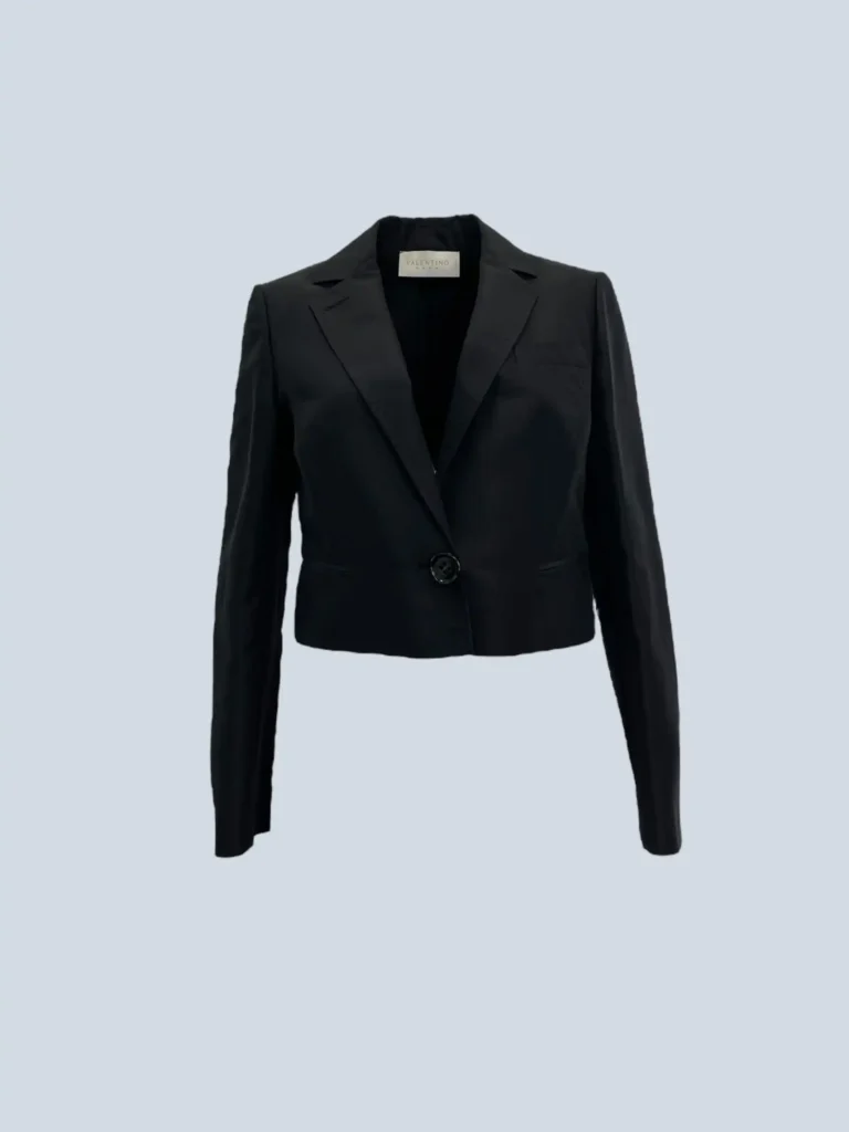 Blazer corto in cotone e seta, 44.