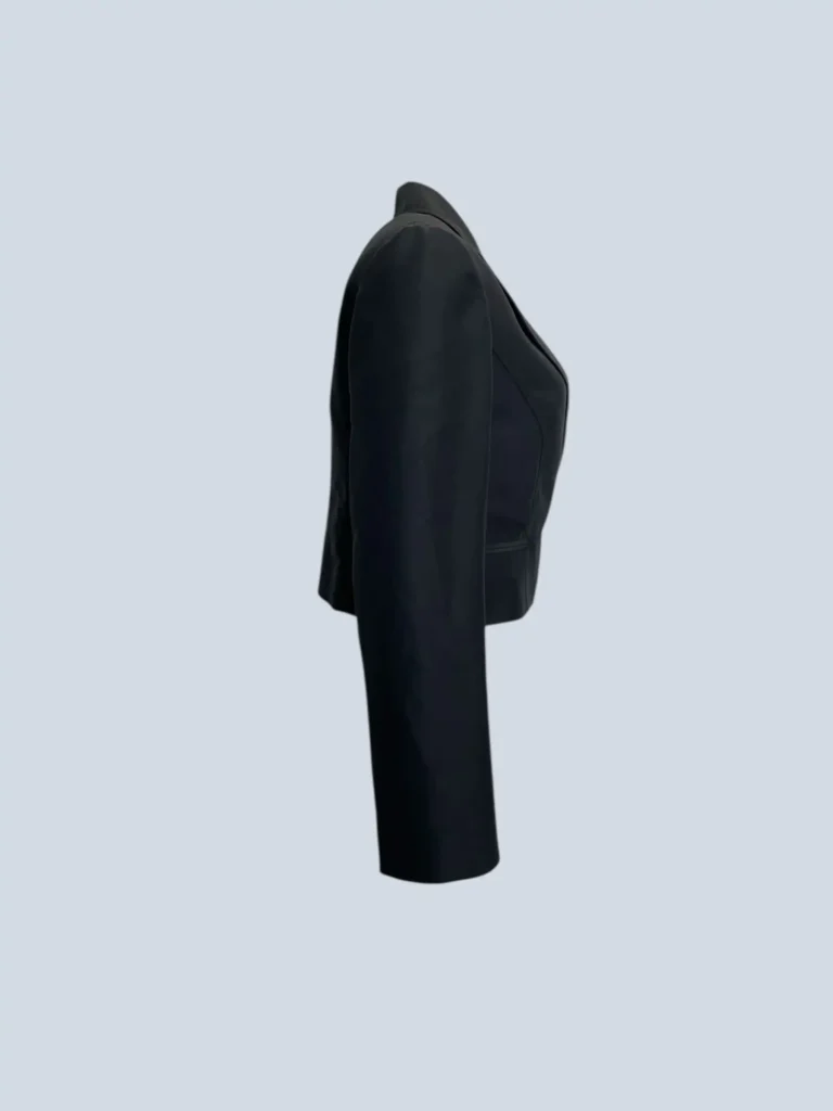 Blazer corto in cotone e seta, 44., foto 2 di 6