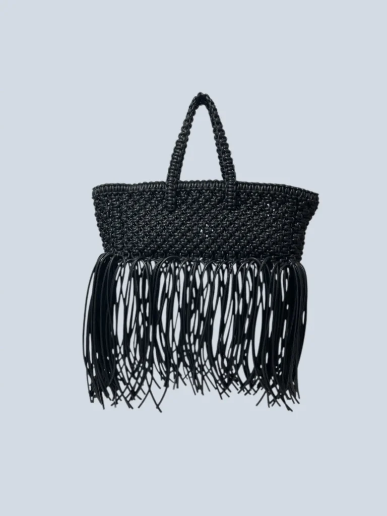 Borsa a spalla in pelle vegana intrecciata., foto 4 di 6