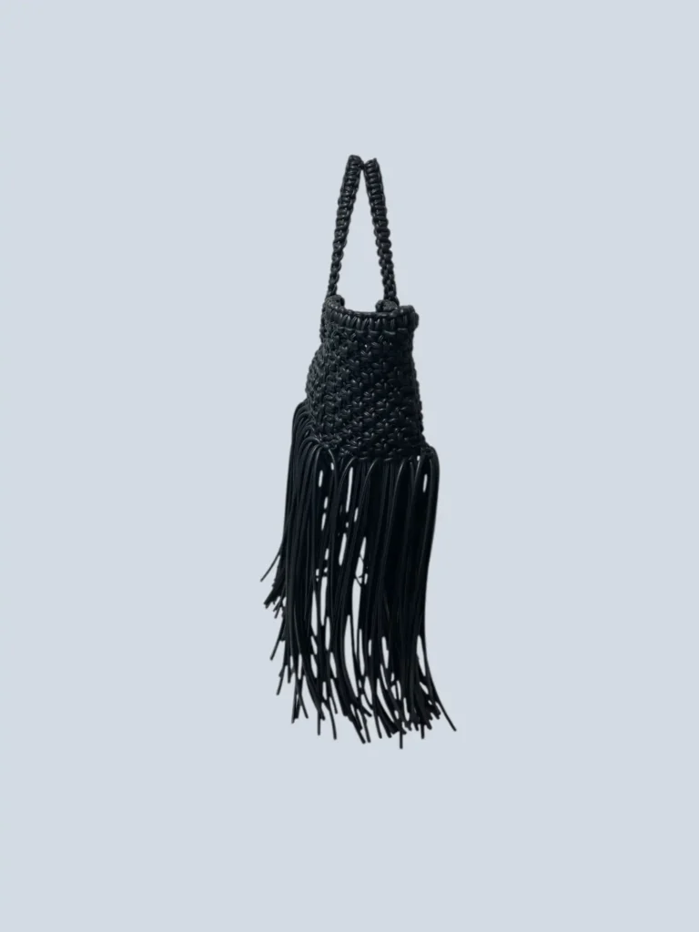 Borsa a spalla in pelle vegana intrecciata., foto 3 di 6
