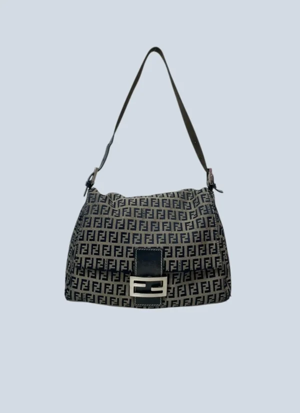 <b>Fendi</b><br> borsa a spalla Mamma Baguette in nylon Zucchino.
