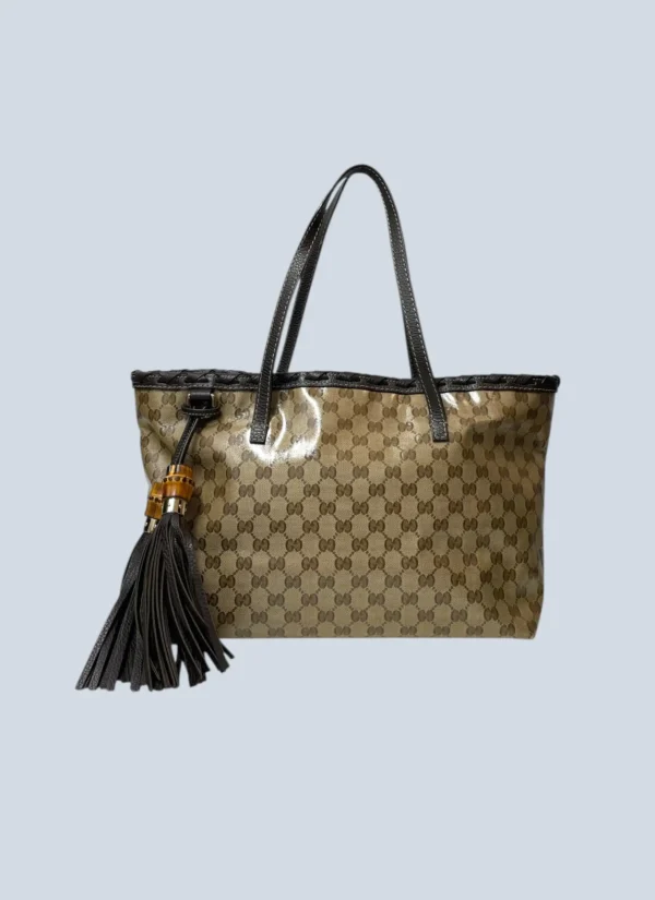 <b>Gucci</b><br> borsa a spalla in tela Crystal Monogram e pelle.