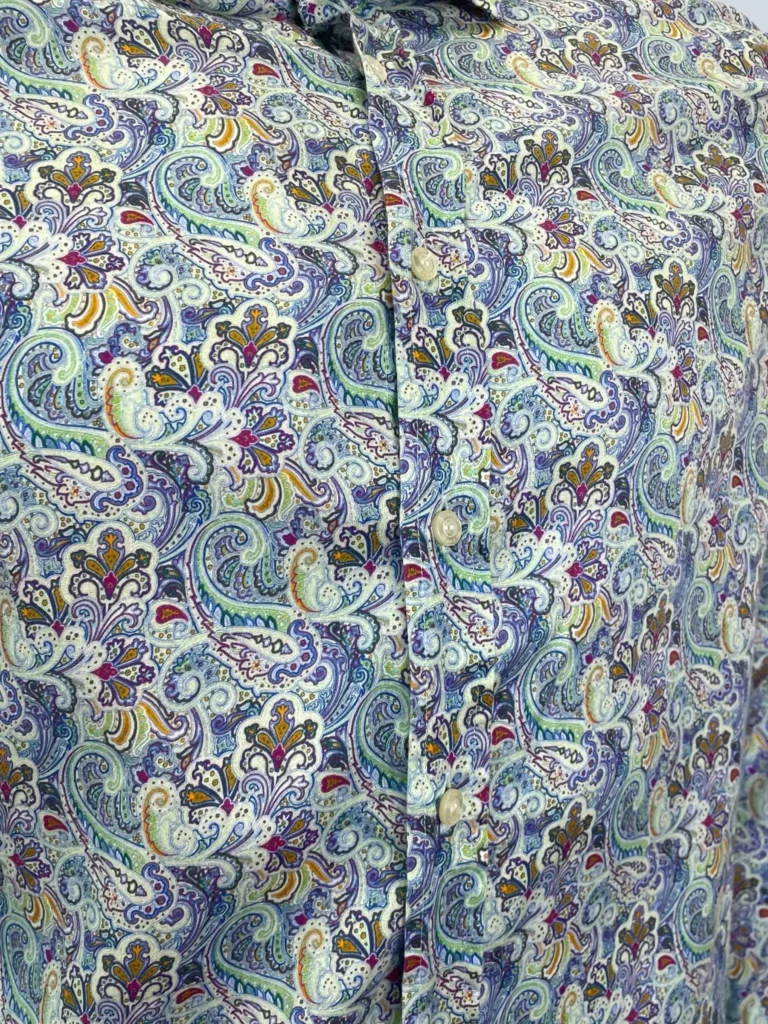 Camicia in cotone con stampa paisley, S., foto 5 di 6