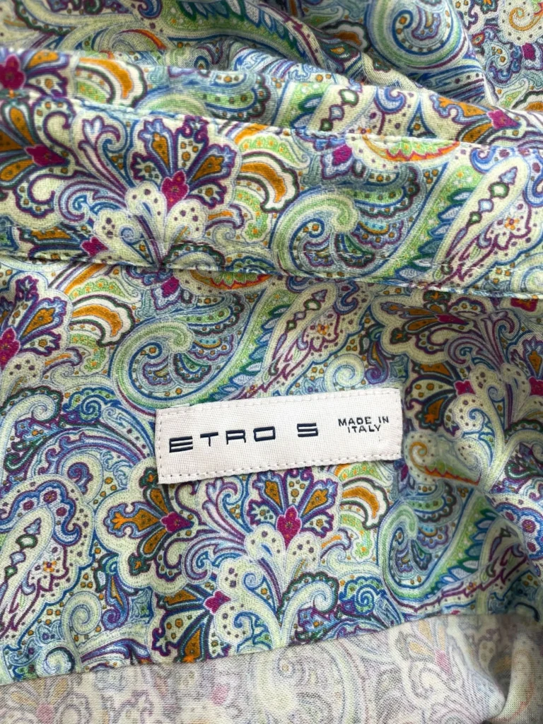 Camicia in cotone con stampa paisley, S., foto 6 di 6