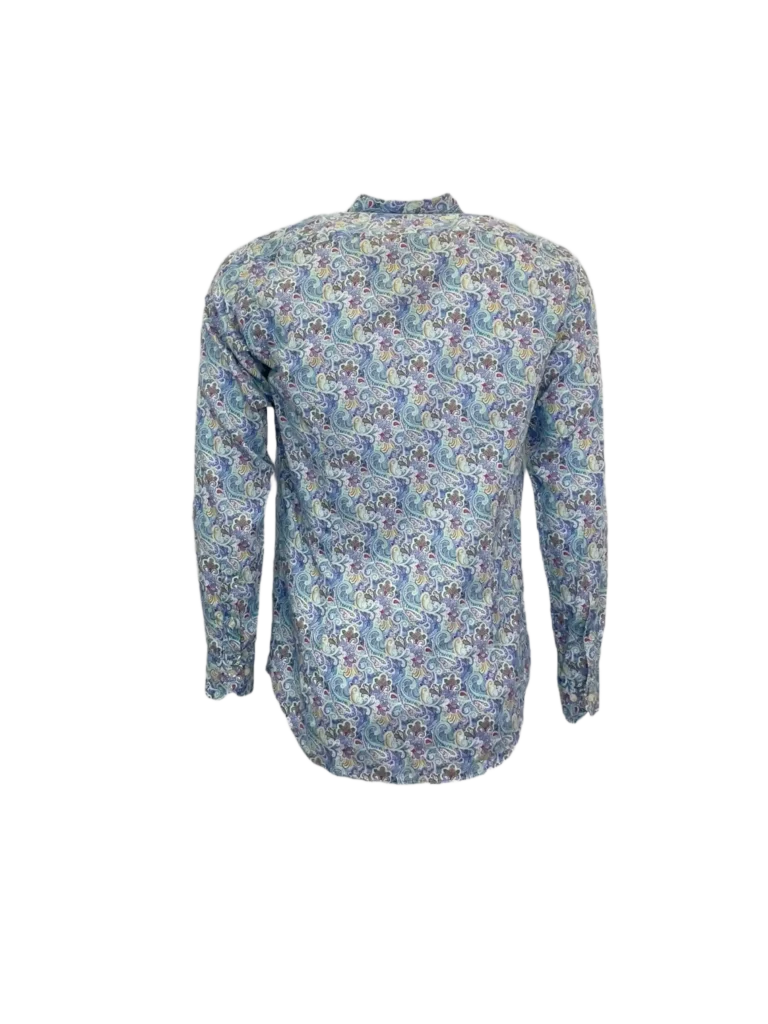 Camicia in cotone con stampa paisley., foto 4 di 6