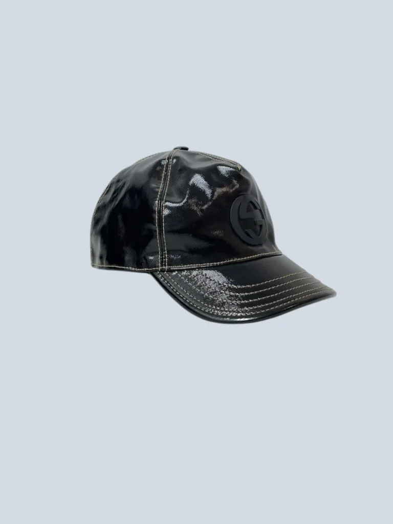 Cappello da baseball in tela cerata logo, S.