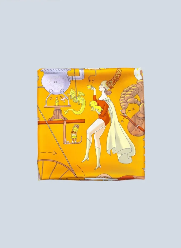 <b>Hermès</b><br> foulard A Tea for Two in seta.