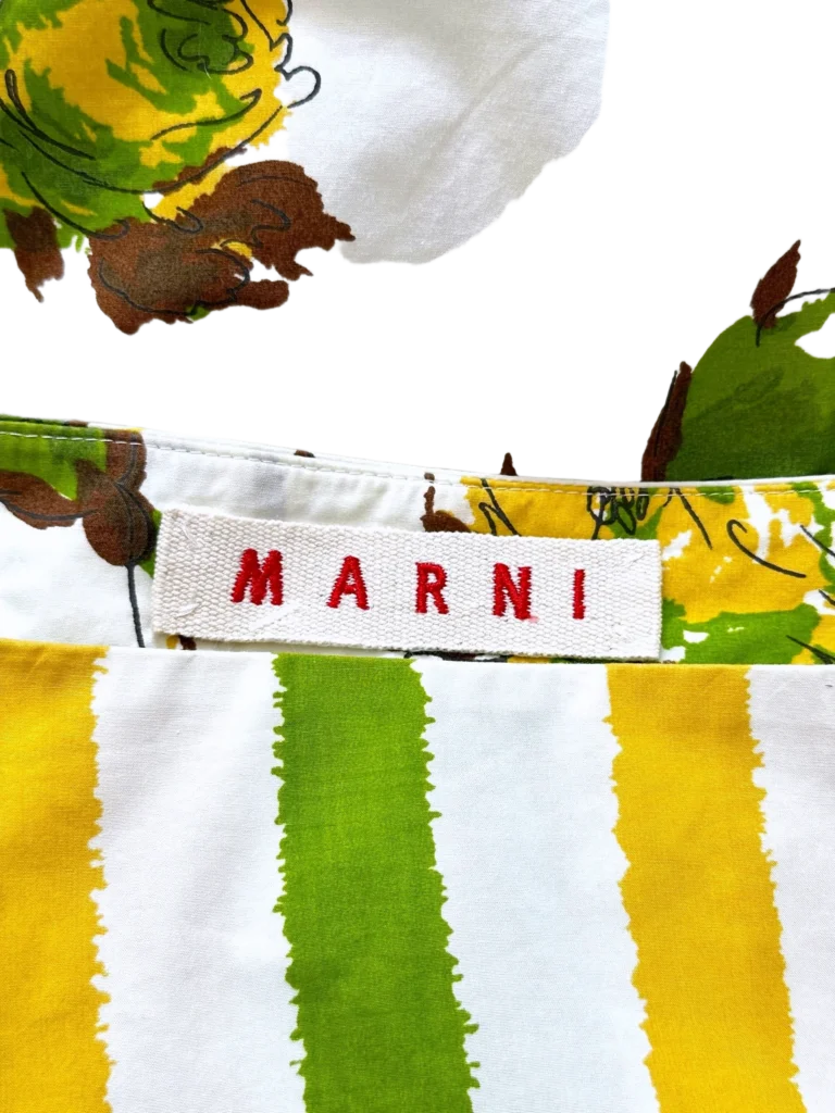 Gonna in cotone a righe e fiori., foto 8 di 8