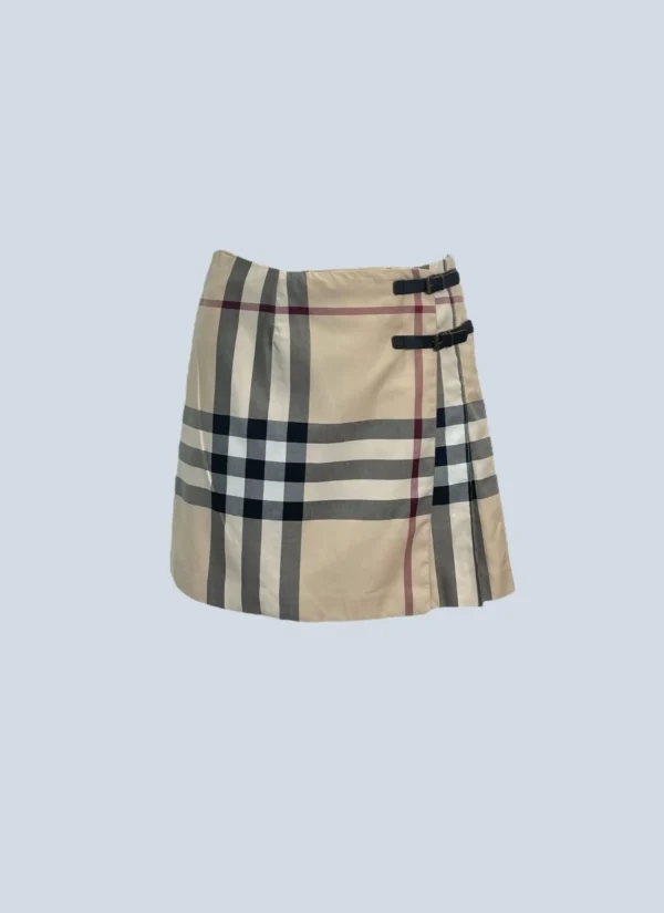 <b>Burberry</b><br> minigonna in cotone Check, XXS.