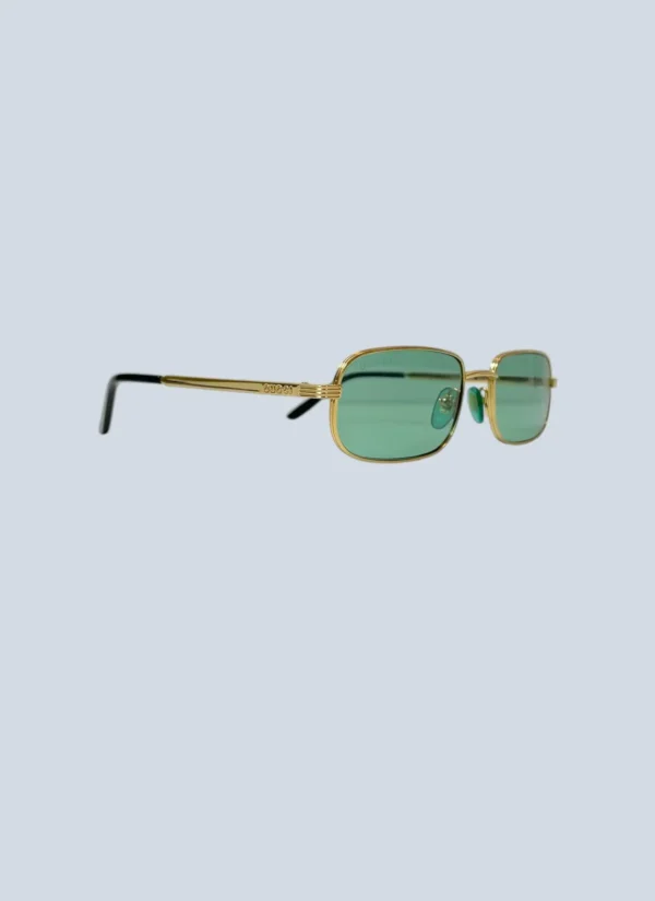 <b>Gucci</b><br> occhiali da sole in metallo con logo.