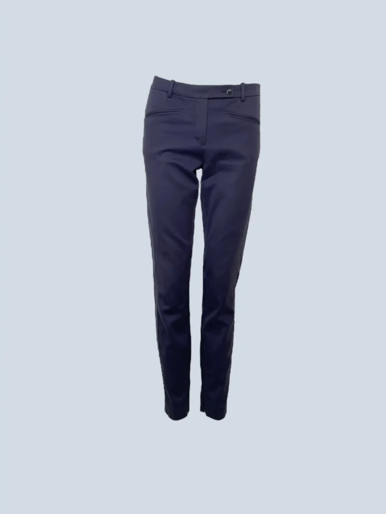 Pantaloni in cotone con zip, 40.