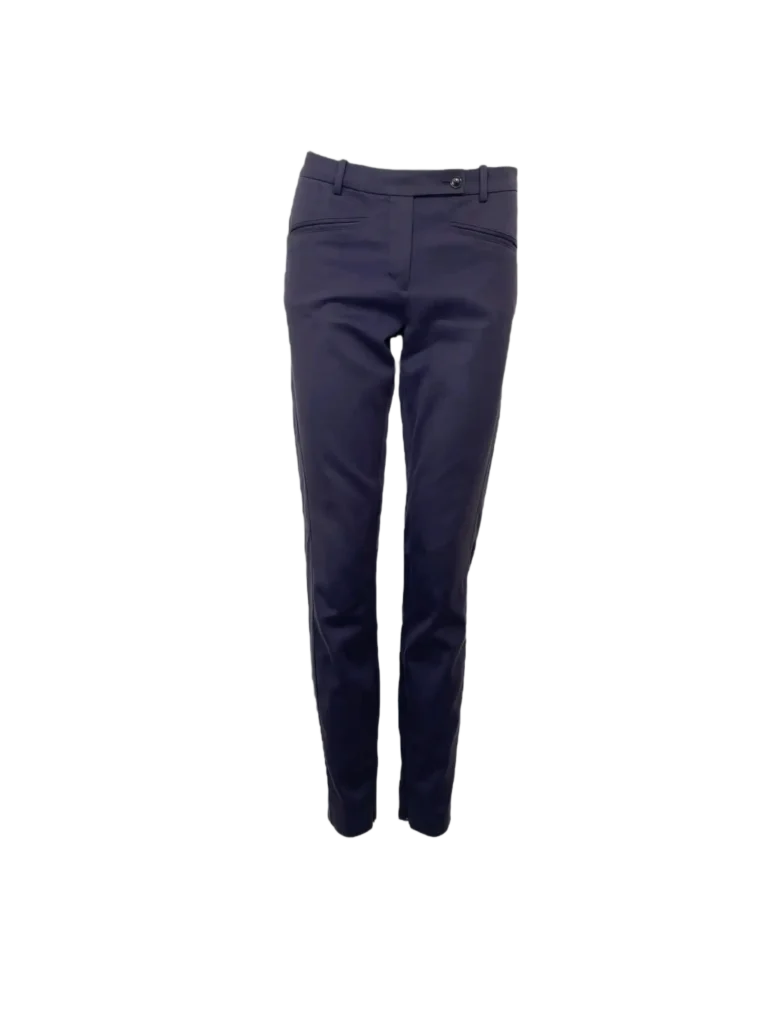 Pantaloni in cotone con zip.