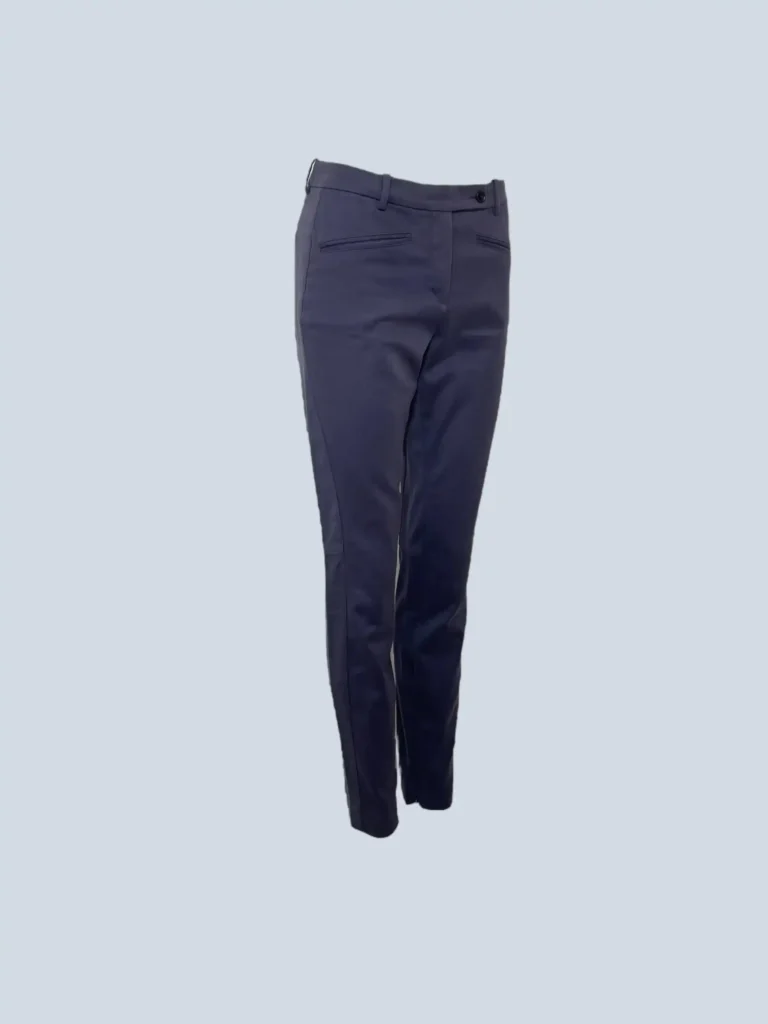 Pantaloni in cotone con zip, 40., foto 2 di 5