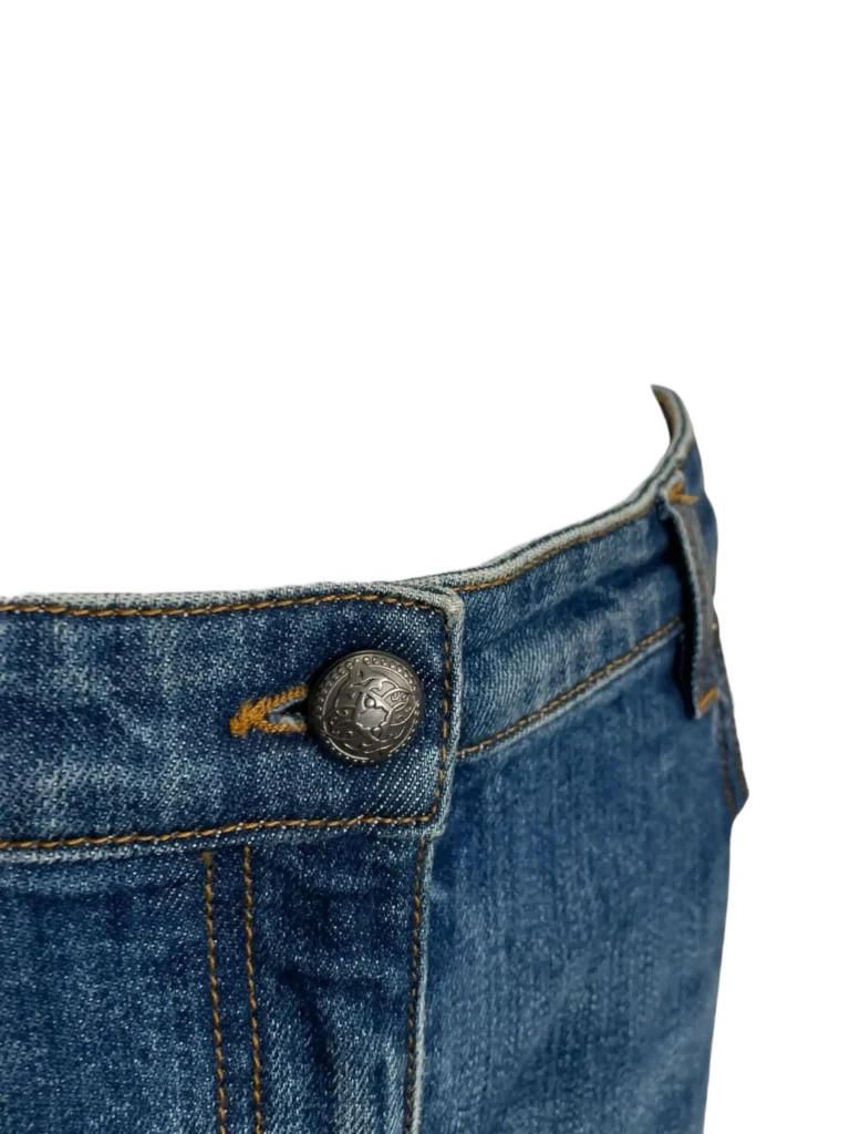 Denim trousers with floral detail., photo 8 of 8