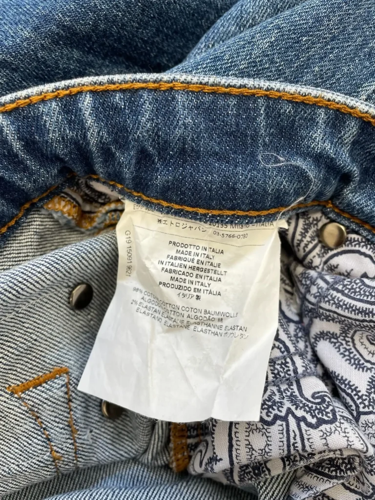 Pantaloni in denim con dettaglio floreale, 28., foto 7 di 8