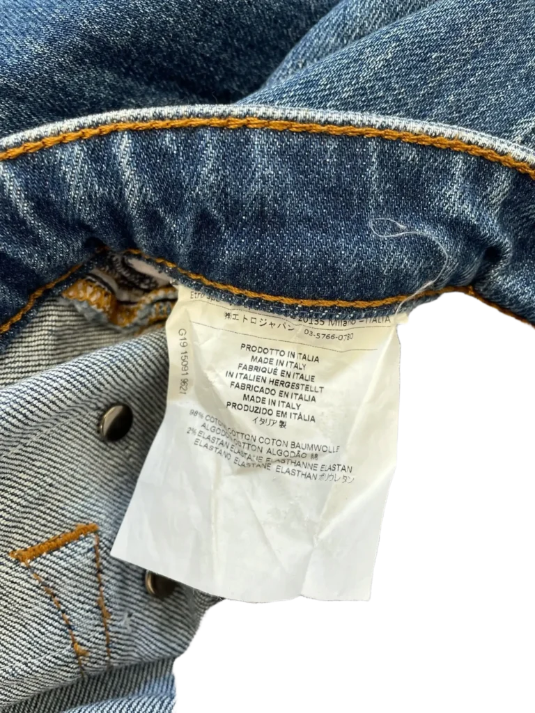 Denim trousers with floral detail., photo 7 of 8