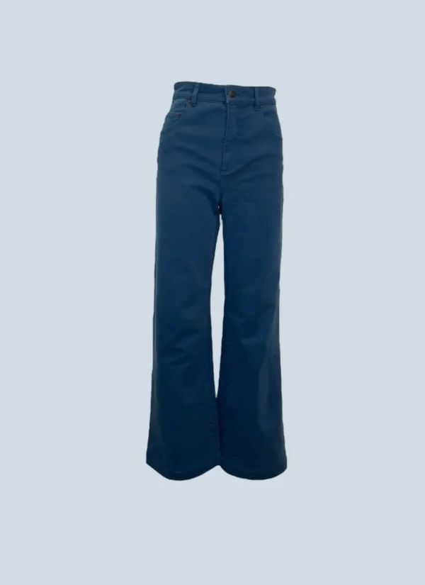 <b>Loro Piana</b><br> pantaloni palazzo in denim, 40.