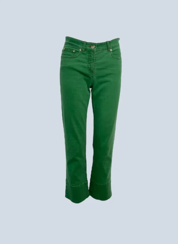 <b>Loro Piana</b><br> pantaloni a zampa in denim, 40.