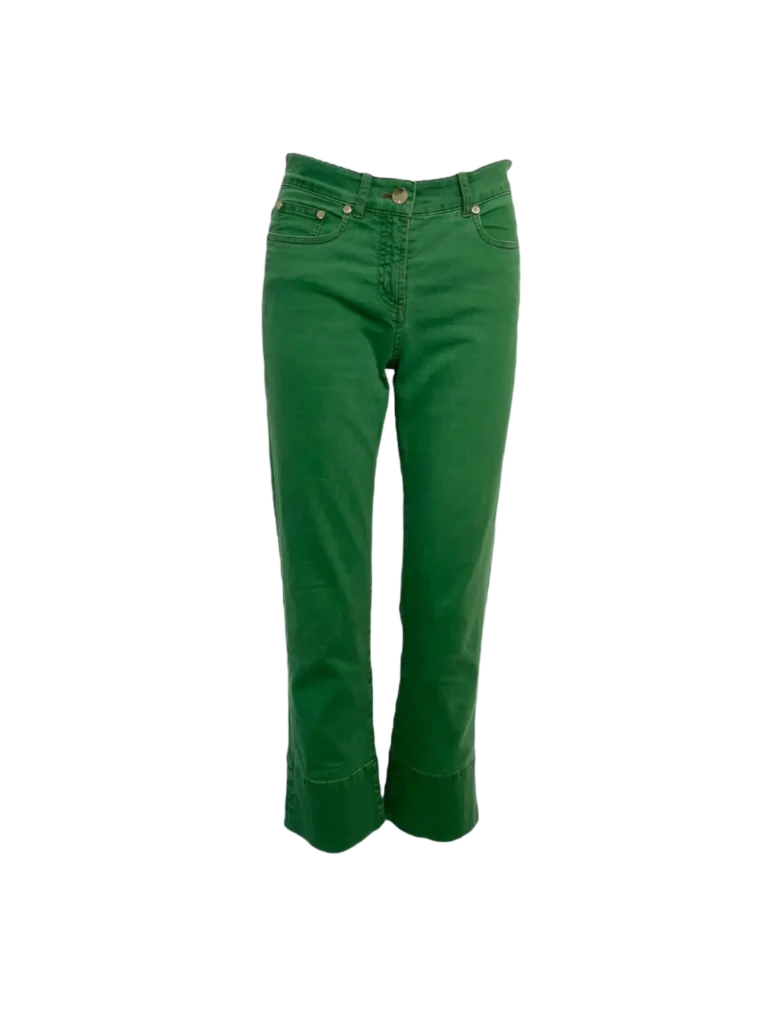 Pantaloni a zampa in denim.