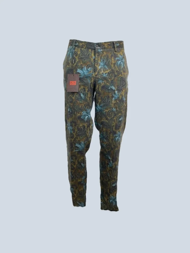 Paisley print linen-blend trousers, 52.