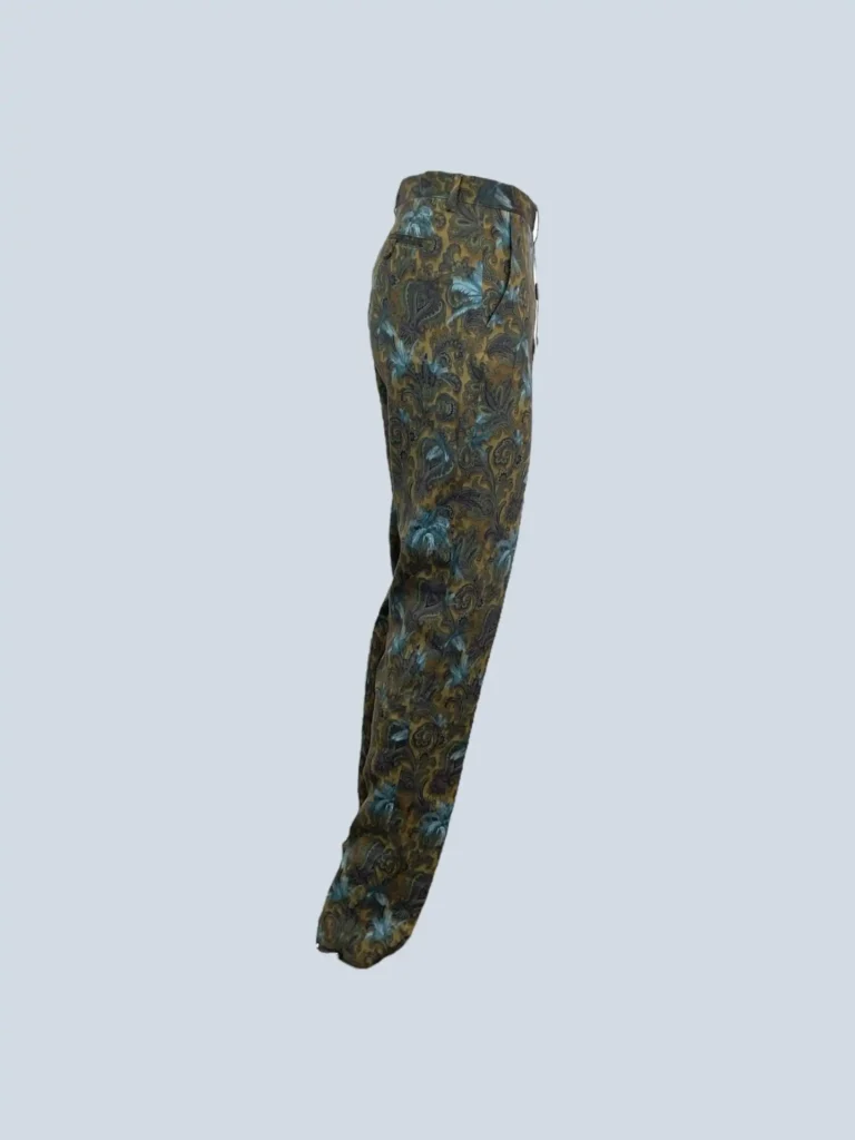Paisley print linen-blend trousers, 52., photo 2 of 6