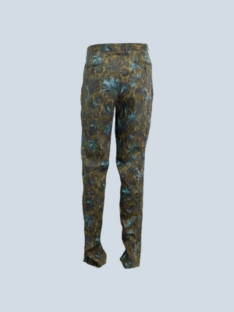 Paisley print linen-blend trousers, 52., photo 3 of 6
