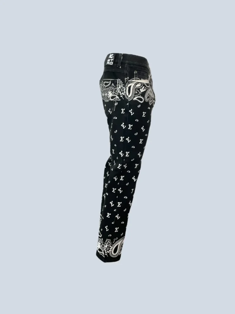 Paisley print denim trousers, 33., photo 3 of 9