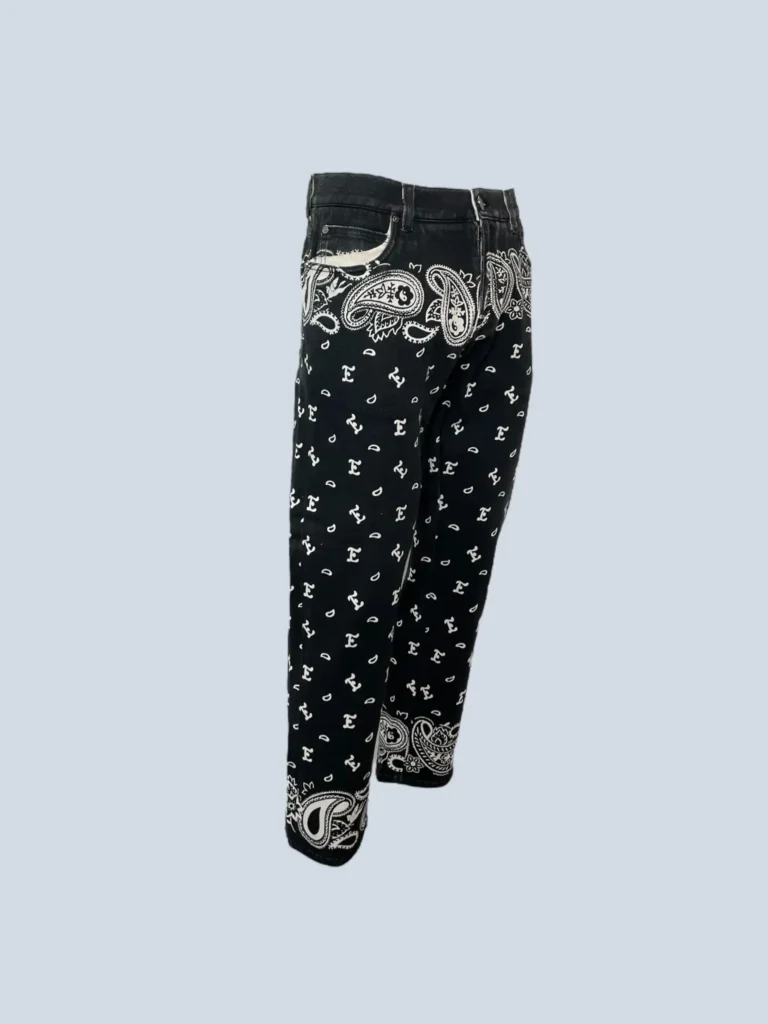 Paisley print denim trousers, 33., photo 2 of 9